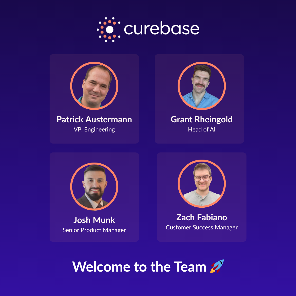 Several New Team Members Join Curebase